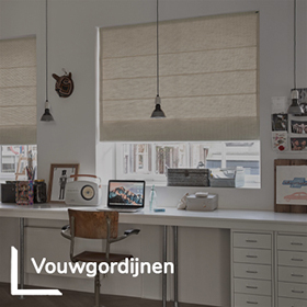 vouwgordijnen werkkamer