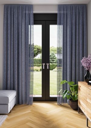 Label 65® Gordijn Vitrage Avio 2505 Denim Blue