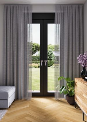 Label 65® Gordijn Vitrage Bari 307 - Dark Grey