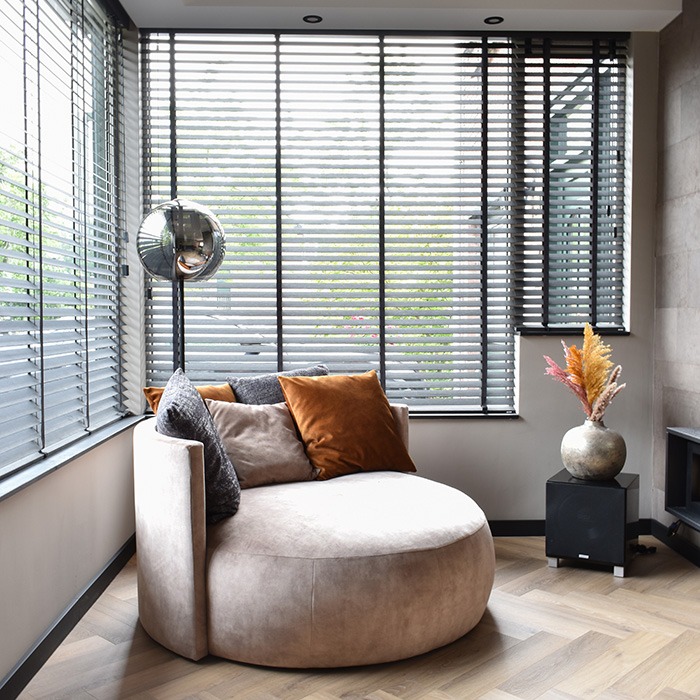 Houten en bamboe jaloezieën